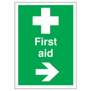 First Aid Arrow Right Sign | UK Health & Safety Sign
