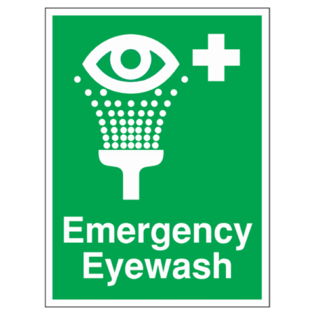 Emergency Eyewash Sign – UK HSE-compliant safety signage for eyewash stations