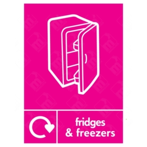 Fridges and Freezers WRAP Electrical Recycling Sign – WRAP icon for safe disposal of white goods