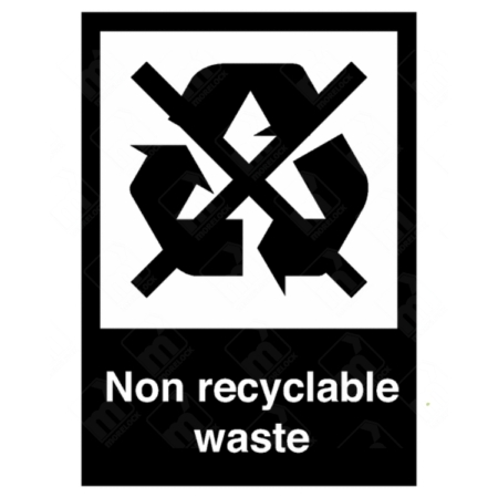 Non Recyclable Waste Sign – UK WRAP-compliant general waste signage