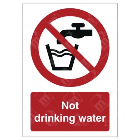 Not Drinking Water Sign – UK prohibition sign for non-potable sources