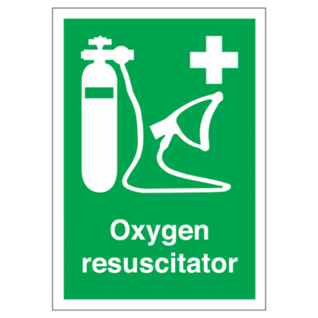 Oxygen Resuscitator Sign – emergency oxygen signage for UK workplaces
