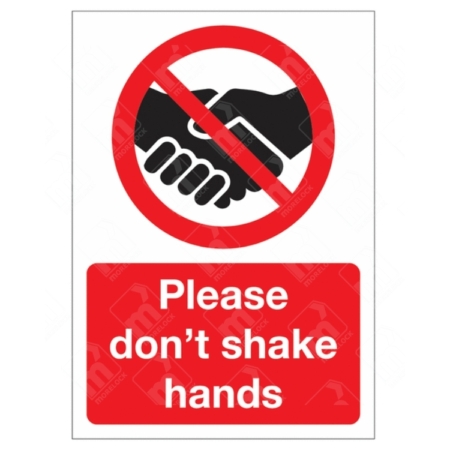 Please Do Not Shake Hands Sign – UK hygiene and contact reduction sign