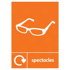 Spectacles WRAP Recycling Sign – WRAP-compliant sign for glasses collection and recycling