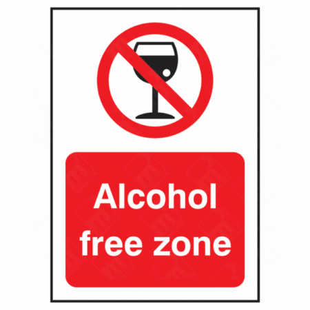 Alcohol Free Zone Sign – UK Health & Safety Sign