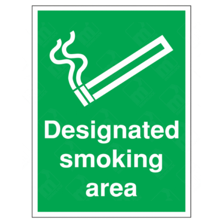 Designated Smoking Area Sign – UK smoking regulation signage