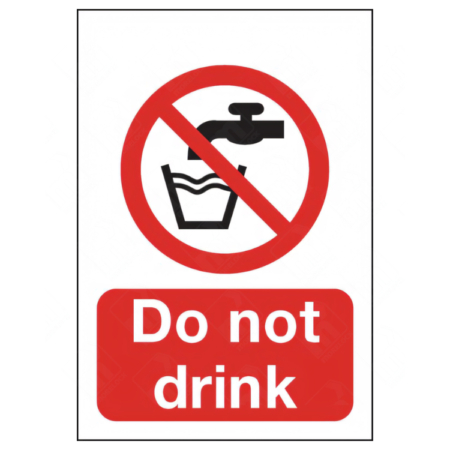 Do Not Drink Safety Sign – non-potable water warning signage