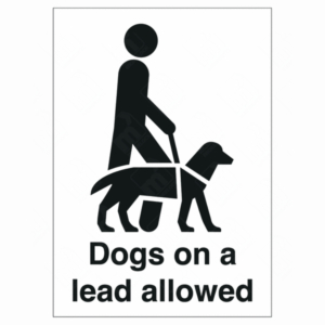 Dogs On A Lead Allowed Sign – UK Safety Sign