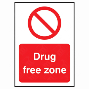 Drug Free Zone Sign – UK Health & Safety Sign