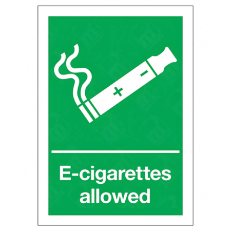 E-Cigarettes Allowed Sign – UK vaping permission signage