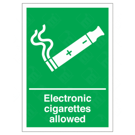 Electronic Cigarettes Allowed Sign – UK vaping permission signage