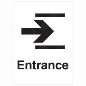 Entrance Arrow Right Sign – UK Health & Safety Sign