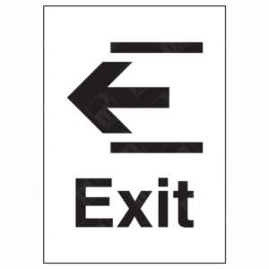 Exit Arrow Left Sign – UK Health & Safety Sign