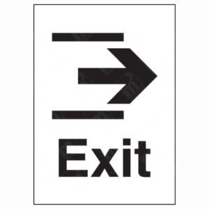 Exit Arrow Right Sign – UK Health & Safety Sign