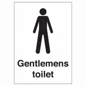 Gentlemens Toilet Sign – UK male restroom signage