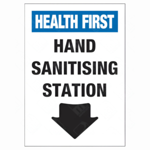 Health First Hand Sanitising Station Sign – UK Health & Safety Sign