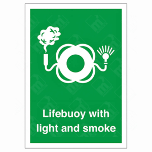 Lifebuoy with Light and Smoke Sign
