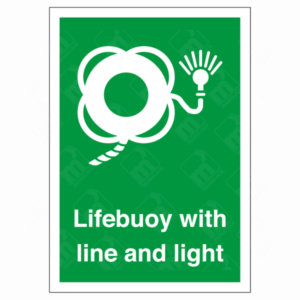 Lifebuoy with Line and Light Sign