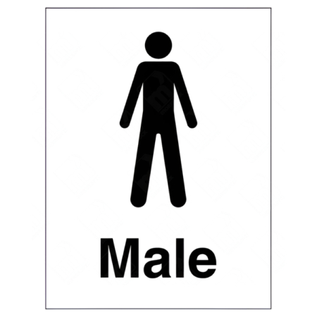 Male Toilets Sign – UK compliant restroom sign