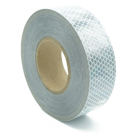 50m White AURA 191T High Intensity Prismatic Reflective Rolls | UK Reflective Rolls