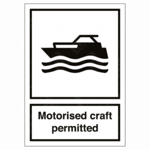 Motorised Craft Permitted Sign