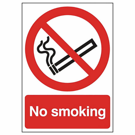 No Smoking Sign – workplace & public area safety signage
