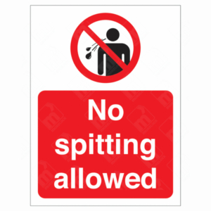 No Spitting Allowed Sign