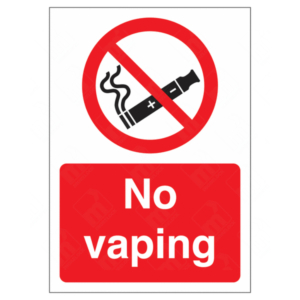 No Vaping Sign – UK prohibition signage