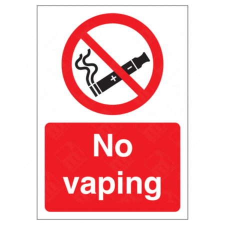No Vaping Sign – UK prohibition signage