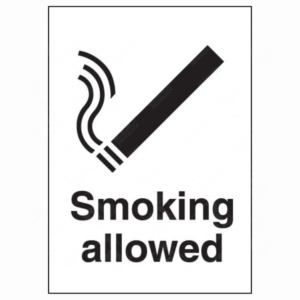 Smoking Allowed Sign – UK Health & Safety Sign