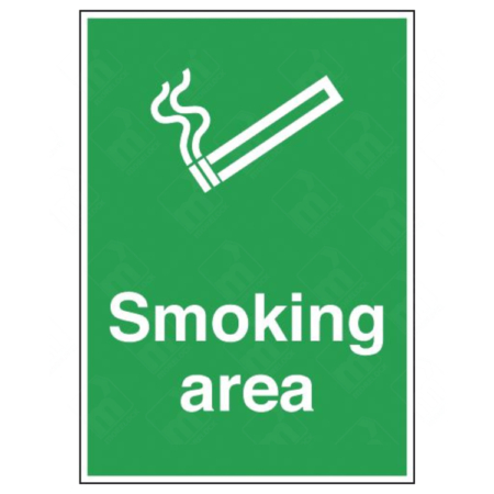Smoking Area Sign – UK health & safety signage