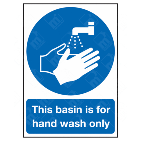 This Basin is For Hand Wash Only Sign – UK hygiene control signage
