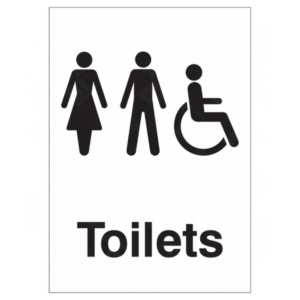 Unisex Disabled Toilet Sign – UK accessible toilet signage