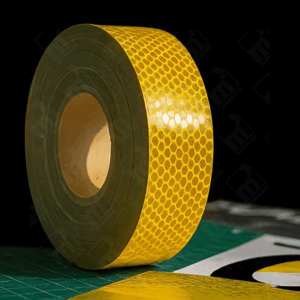 50m Yellow/Amber AURA 191T High Intensity Prismatic Reflective Rolls | UK Reflective Rolls