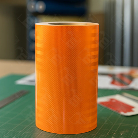 Orange Micro Prismatic RA2 Reflective Tape | UK Reflective Rolls