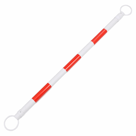 Red & White Retractable Traffic Cone Bar Barrier | Extendable Safety Cone Bar
